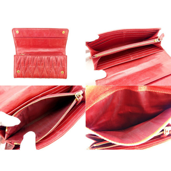 Miu Miu Long Wallet Long Wallet Matelasse Pink - Picture 6 of 6